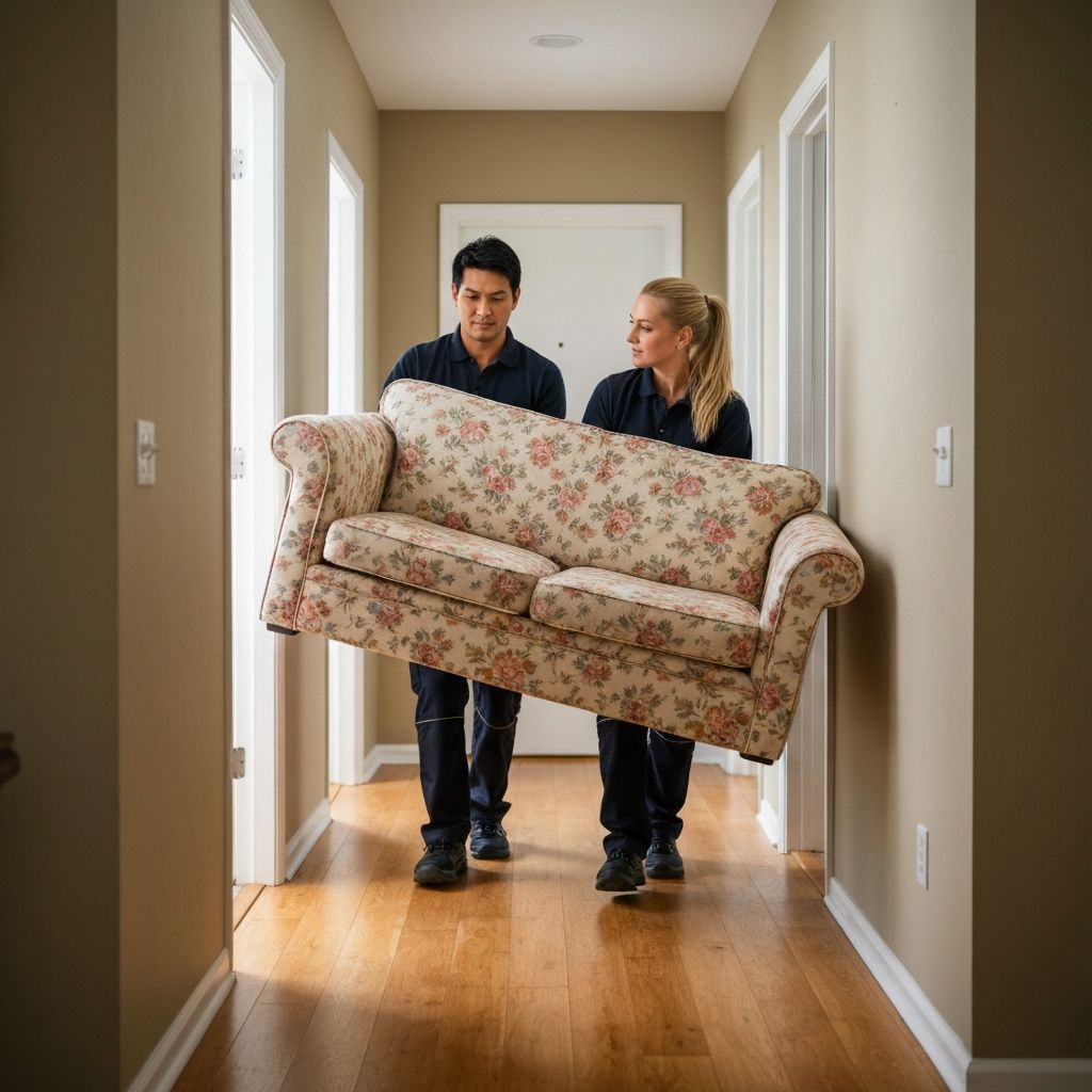 Furniture being moved safely